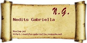 Nedits Gabriella névjegykártya